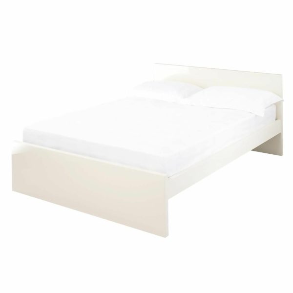 Puro Cream High Gloss 5ft King Size bed - Image 3