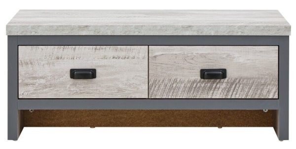 BOSTON 2 DRAWER COFFEE TABLE GREY loft studio apartment furniture - Image 3