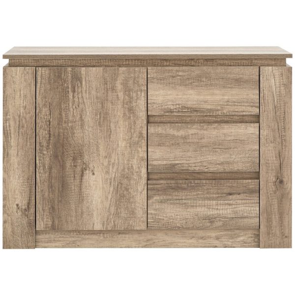 Canyon 1 Door 3 Drawer Multi unit Sideboard Oak Veneer 3D finish - Image 5