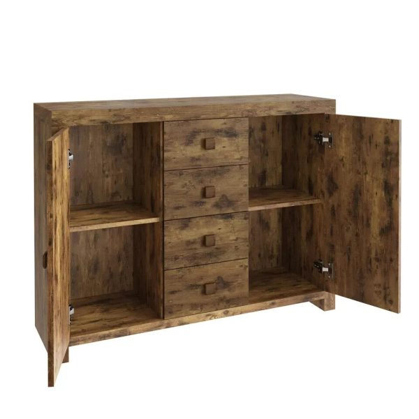 Jakarta Large Sideboard Cabinet Living Room 4 Drawers 2 Doors Living Room Mango - Image 3