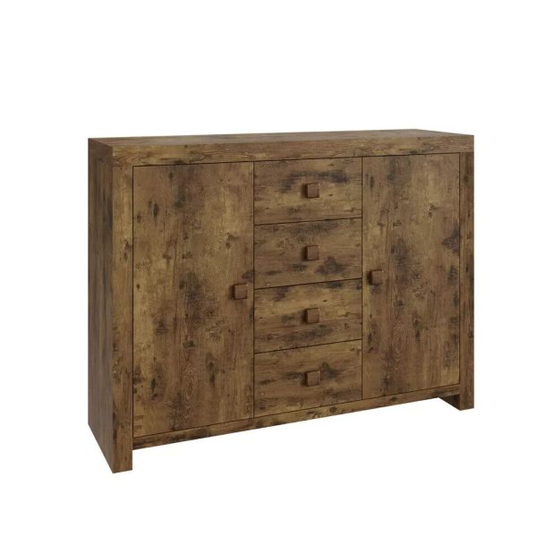 Jakarta Large Sideboard Cabinet Living Room 4 Drawers 2 Doors Living Room Mango - Image 6