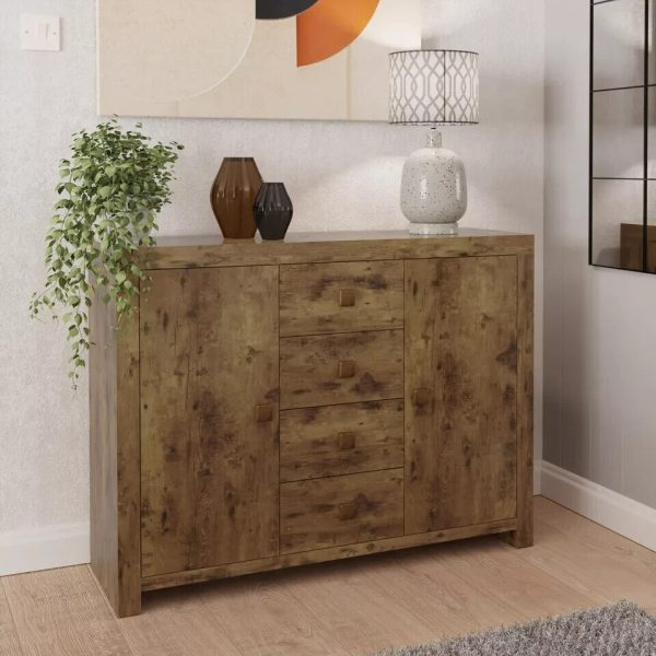 Jakarta Large Sideboard Cabinet Living Room 4 Drawers 2 Doors Living Room Mango