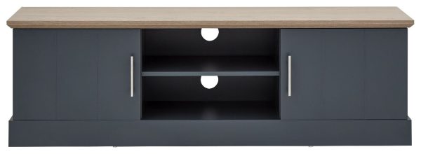 KENDAL LARGE TV STAND MEDIA UNIT CABINET SLATE BLUE - Image 6