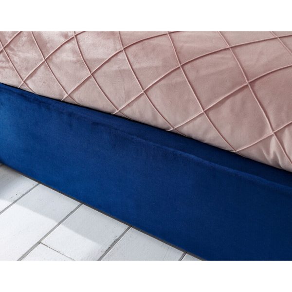 Milazzo Velvet 5ft King Size End Lift up Ottoman Bed Royal Blue - Image 11