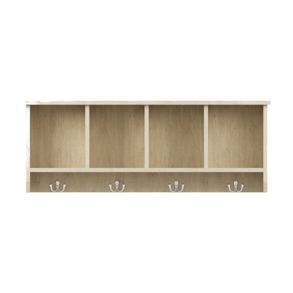 OAK Kempton Wall Rack Storage Unit Shelf Holder Coat Jacket - Image 4