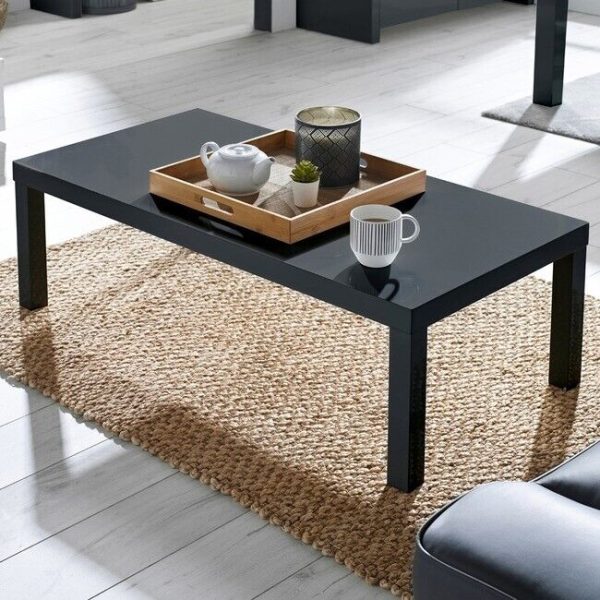 Puro Modern Charcoal Grey High Gloss Coffee Table