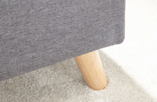 Secreto Fabric Bedroom, Hallway Ottoman Storage Window Seat Bench Light Grey - Image 5