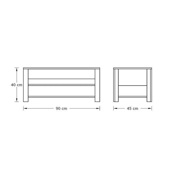 Stylish Coffee Table with LED Anthracite Oak storage shelves - Image 6