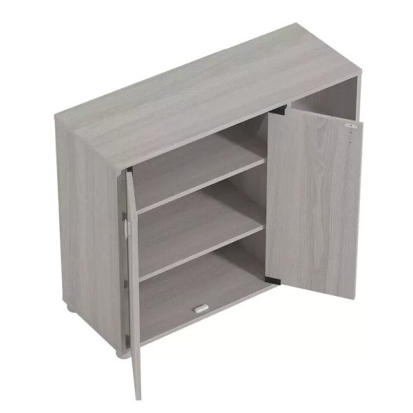 Bideford Compact Shoe Cabinet Warm Grey Oak 11 to 15 pairs - Image 7