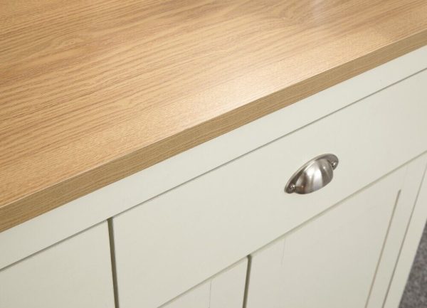 Cream and Oak 3 door 2 Drawer Large Sideboard Lancaster Range - Image 9