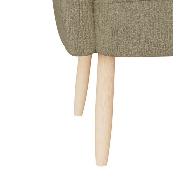 FLORENCE BOUCLE Armchair  Occasional Bedroom Chair Natural MUSHROOM - Image 4