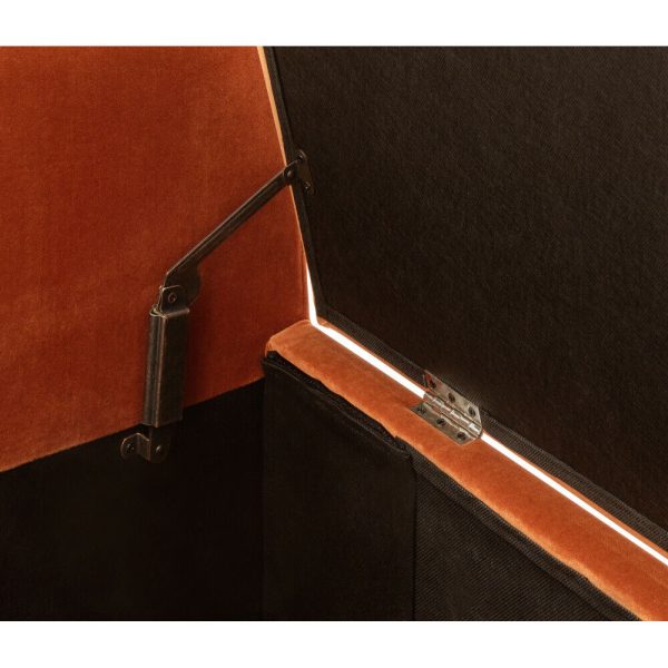 Genoa Window Seat Luxurious Russet Chenille Fabric - Image 9