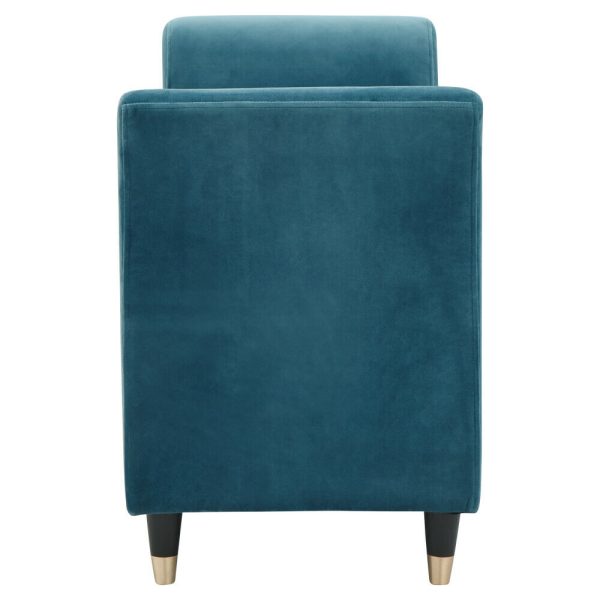 Genoa Window Seat Luxurious Teal Chenille Fabric - Image 6