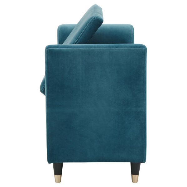 Genoa Window Seat Luxurious Teal Chenille Fabric - Image 7