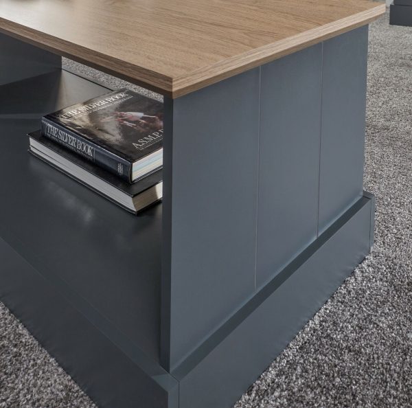 KENDAL COFFEE TABLE WITH SHELF SLATE BLUE - Image 13