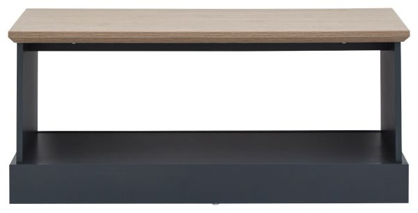 KENDAL COFFEE TABLE WITH SHELF SLATE BLUE - Image 4