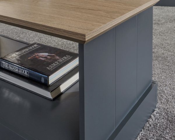 KENDAL COFFEE TABLE WITH SHELF SLATE BLUE - Image 5