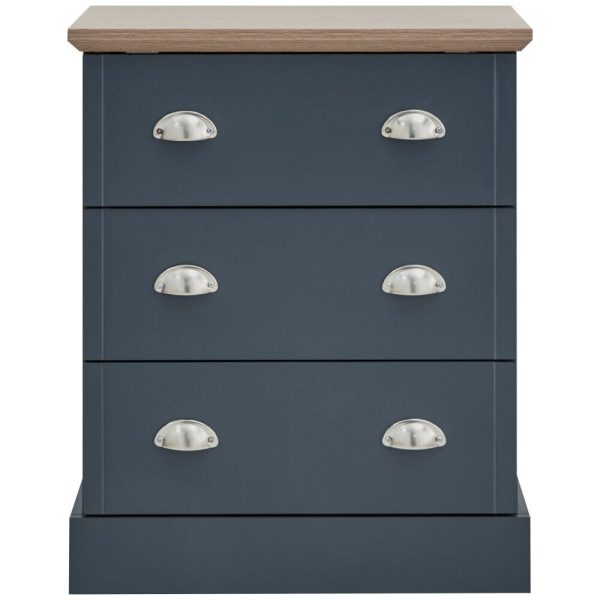 Kendal 3 Drawer Chest slate blue bedroom furniture - Image 13