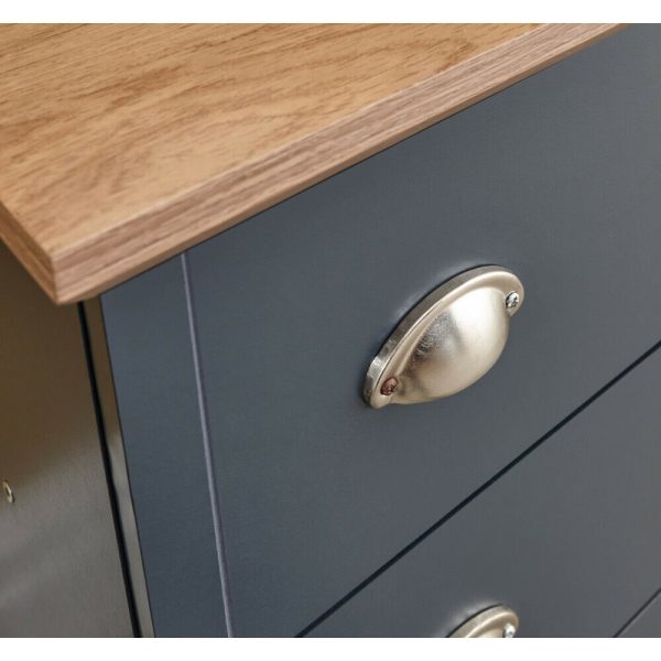 Kendal 3 Drawer Chest slate blue bedroom furniture - Image 5