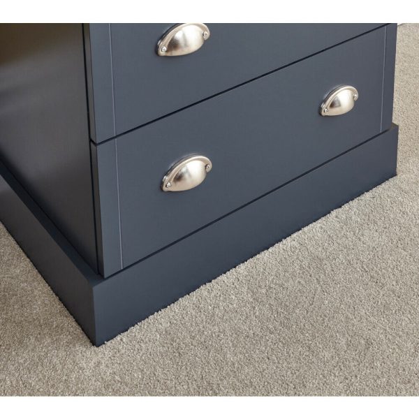 Kendal 3 Drawer Chest slate blue bedroom furniture - Image 7