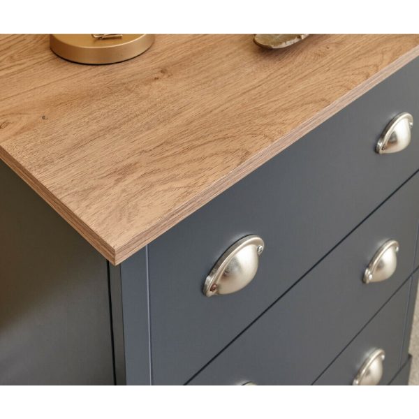 Kendal 3 Drawer Chest slate blue bedroom furniture - Image 8