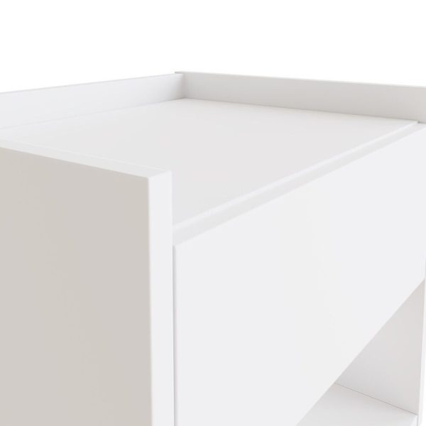 PAIR OF HARMONY WALL MOUNTED BEDSIDE TABLES WHITE - Image 7