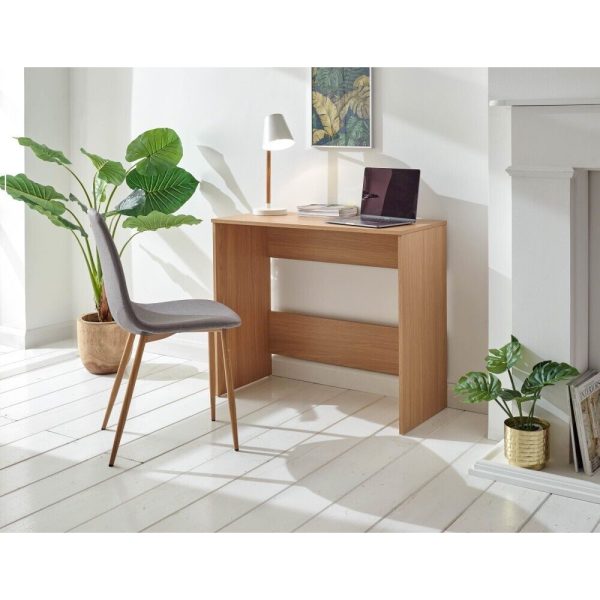 Simple office Computer Desk Dressing Table Dresser - Oak - Image 10