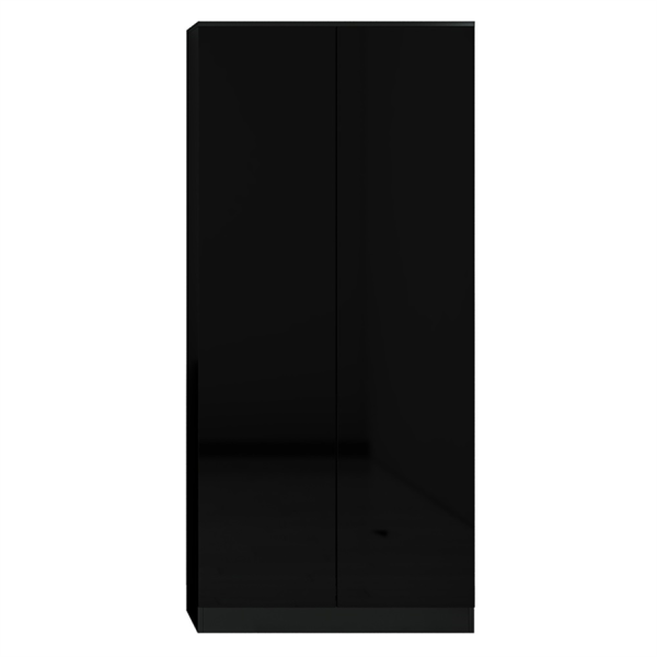 Stora 80cm Modern Bedroom 2 Door Wardrobe with Storage Shelves Matt Black - Image 5