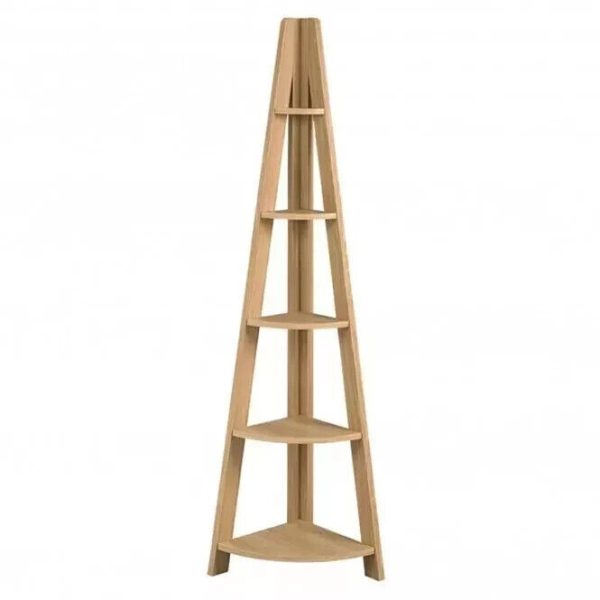 TIVA CORNER LADDER SHELVING IN OAK  FREE DELIVERY customer return graded