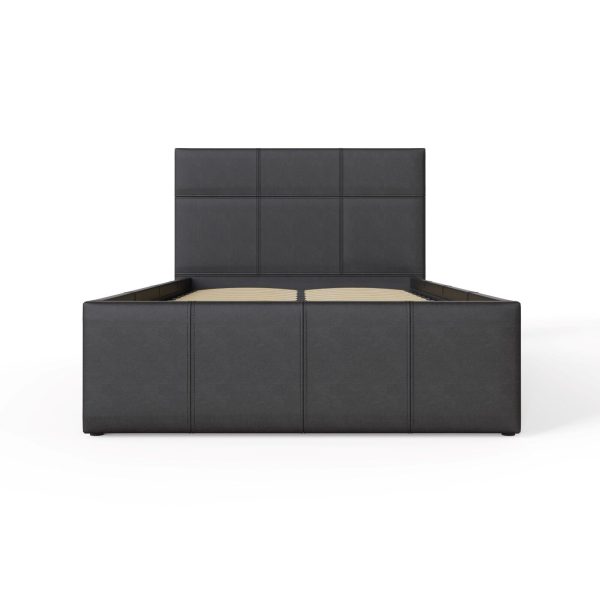 3ft End Lift Single Faux Leather Ottoman Storage Bed BLACK gas lift up - Image 7