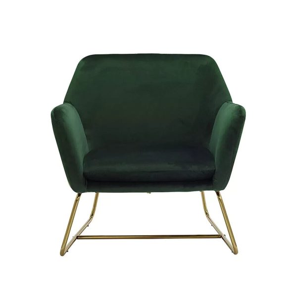 ARMCHAIR STATEMENT CHAIR SEAT CHARLES VELVET RACING GREEN Minor graded stunning - Image 5