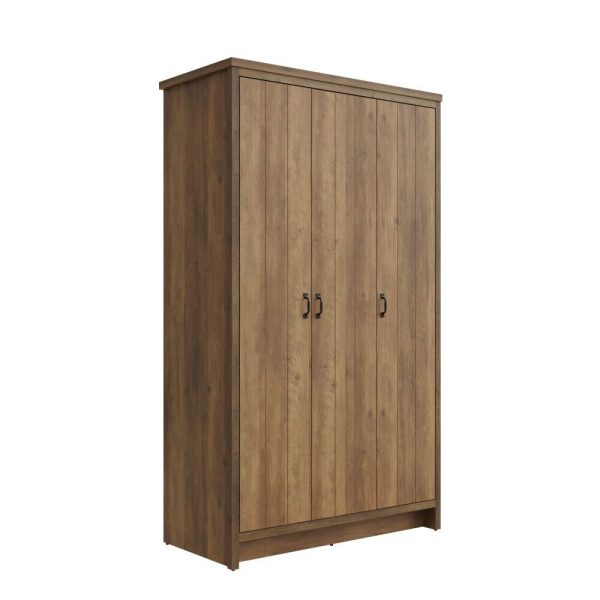 Boston 3 Door Wardrobe Knotty Oak design bedroom loft studio - Image 3