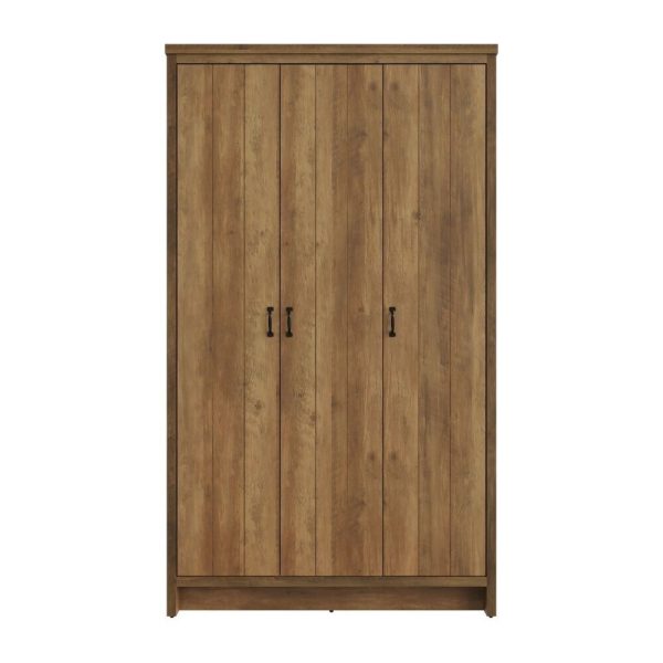 Boston 3 Door Wardrobe Knotty Oak design bedroom loft studio - Image 4