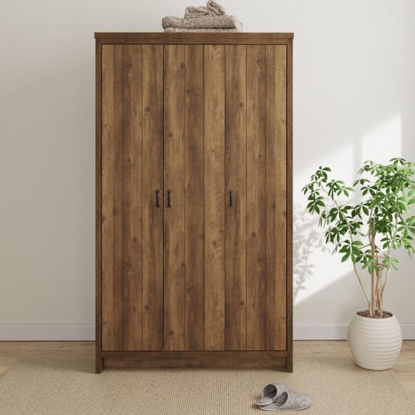 Boston 3 Door Wardrobe Knotty Oak design bedroom loft studio