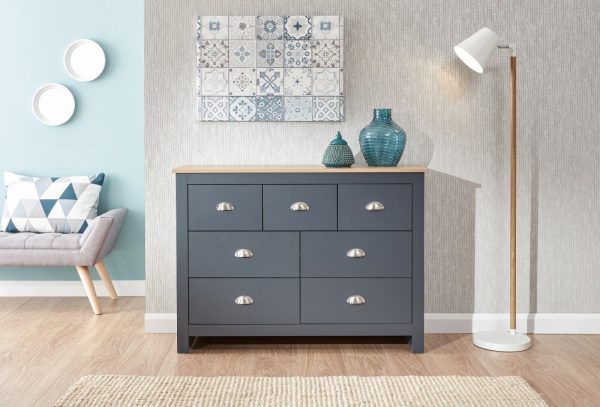 GFW Lancaster Merchants Chest - Slate Blue Sideboard - Image 3