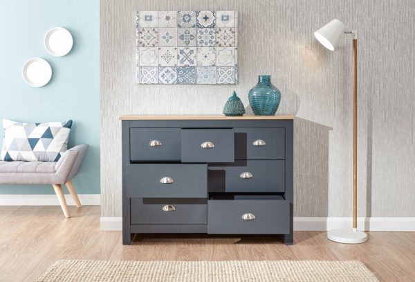 GFW Lancaster Merchants Chest - Slate Blue Sideboard - Image 5