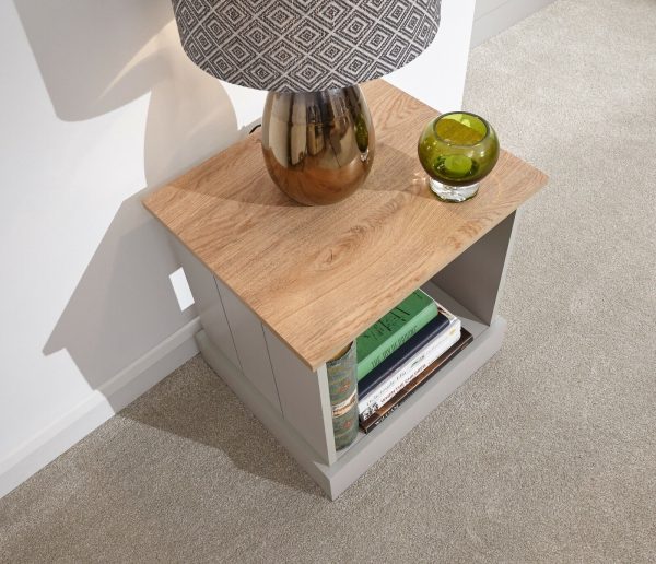 Kendal Lamp Table Grey Oak colour top - Image 4