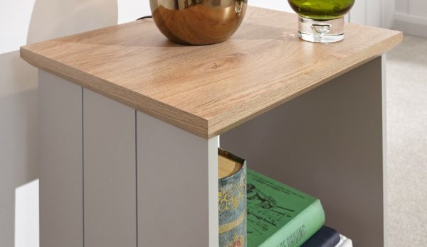 Kendal Lamp Table Grey Oak colour top - Image 8