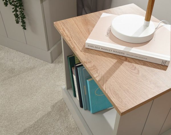 Kendal Lamp Table Grey Oak colour top - Image 9