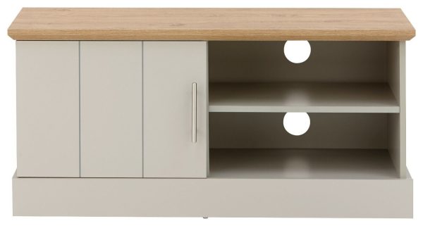 Kendal Small TV Unit Grey Oak colour top