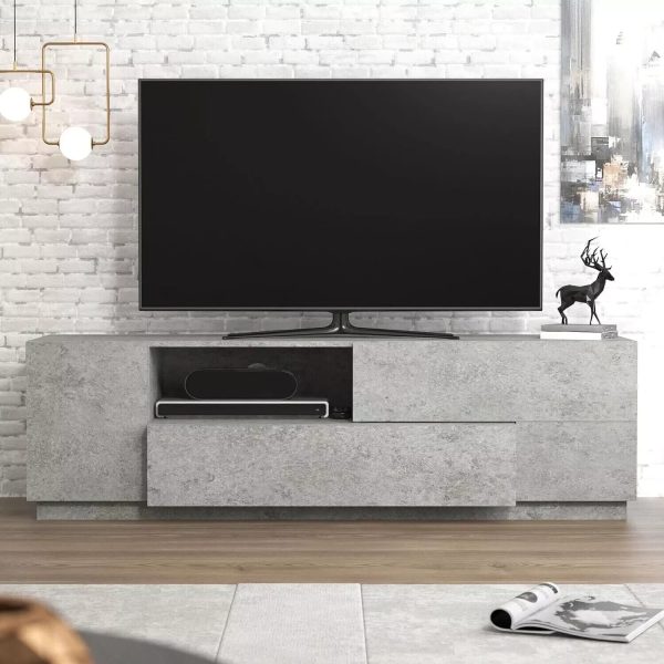 Large Grey 1 Door TV Media Unit with Drawers Shelves storage stunning design - Image 7