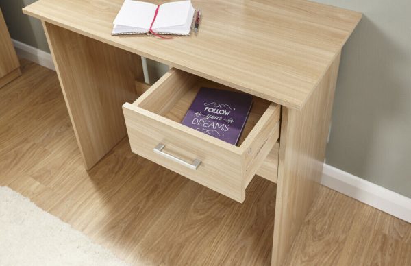 Panama 2 Drawer Budget Desk Dressing Table Dresser - Oak - Image 4