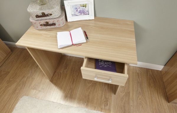 Panama 2 Drawer Budget Desk Dressing Table Dresser - Oak - Image 5