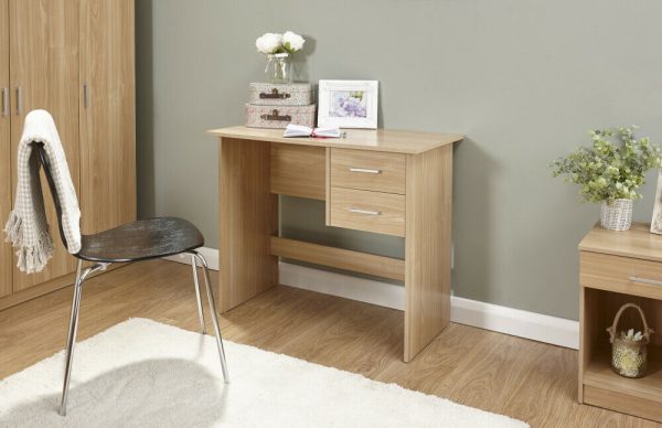 Panama 2 Drawer Budget Desk Dressing Table Dresser - Oak