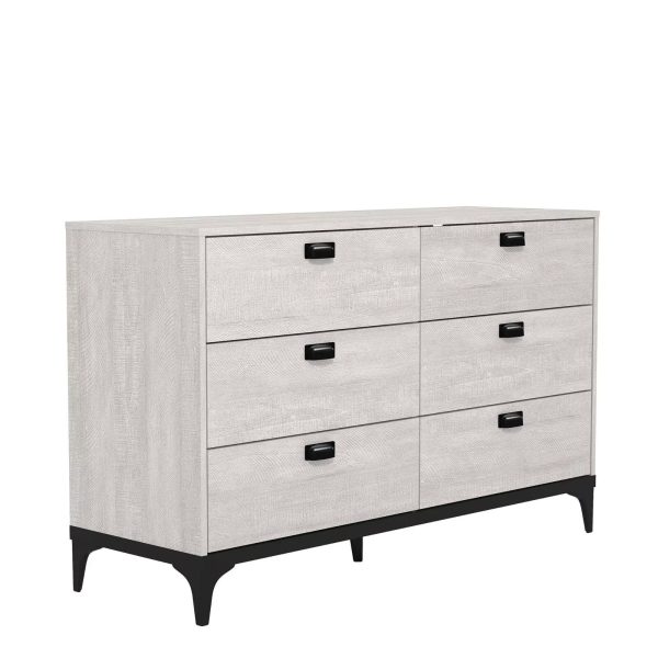 Truro Large 6 Drawer Chest of Drawers, Dusty Grey Oak Quality Materials - Image 3