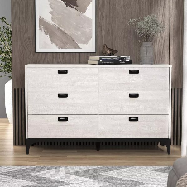 Truro Large 6 Drawer Chest of Drawers, Dusty Grey Oak Quality Materials