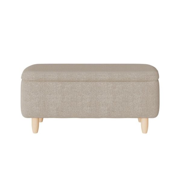 Florence Boucle Bedroom Hall Ottoman Storage Window Seat Bench Stone Grey - Image 3