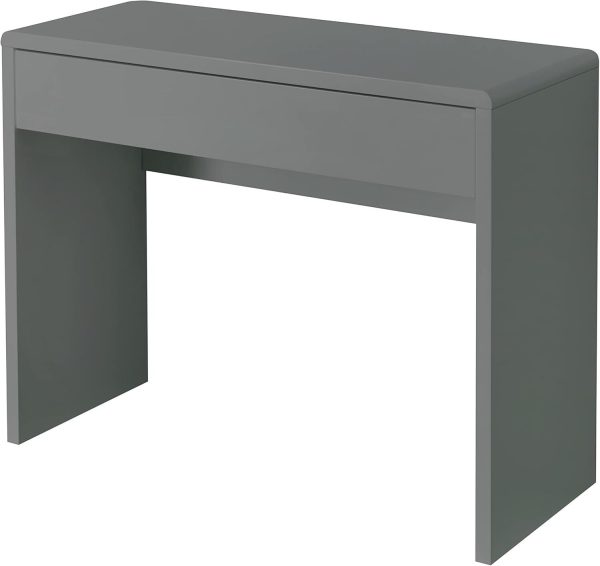 Grey Gloss Bedroom Dressing Table Office Desk Hallway Console Stylish Minimalist