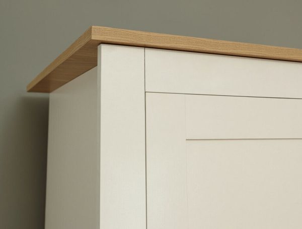 Lancaster 3 Door 2 Drawer Wardrobe - Cream - Image 6