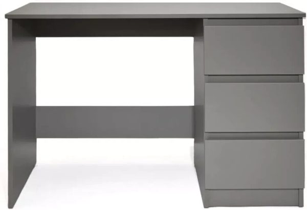 Matt Grey Dressing Table 3 Drawers Matt Frame Home Office Desk scratch resistant - Image 5